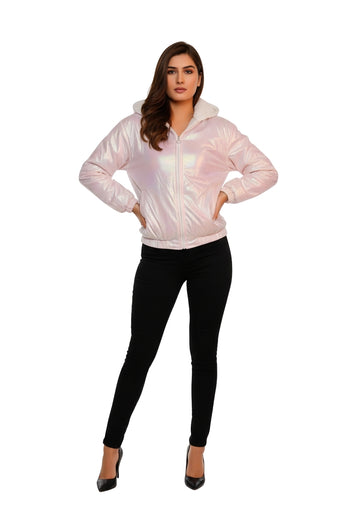 Light Pink Quilted Winter Jacket