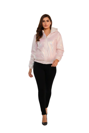 Light Pink Quilted Winter Jacket