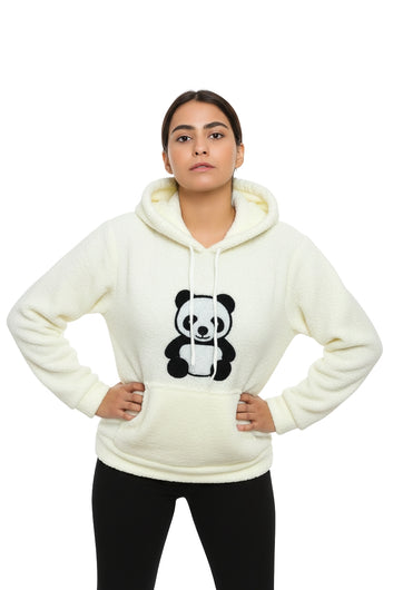 Panda fleece hoodie