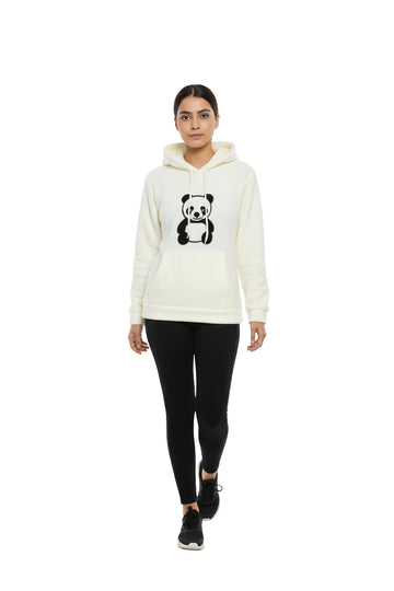 Panda fleece hoodie