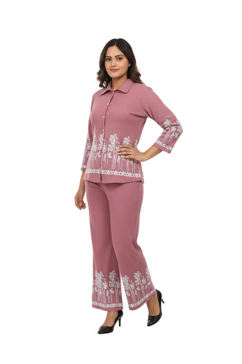 Rosewood Embroidered Co-Ord Set