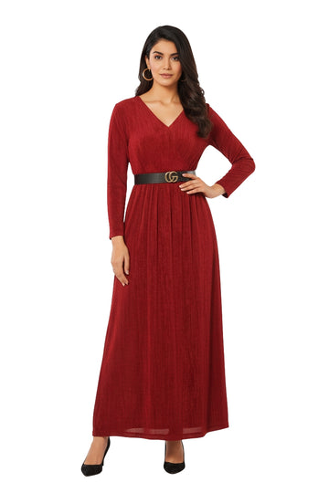 Scarlet Grace Belted Maxi Dress