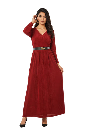 Scarlet Grace Belted Maxi Dress