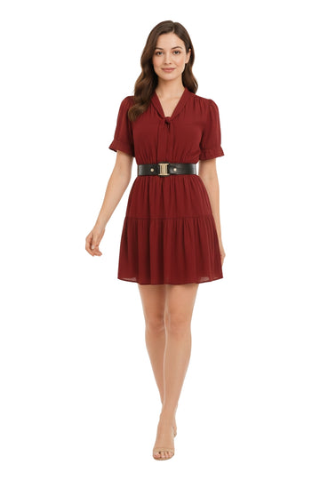 Velvet Rose Mini Dress